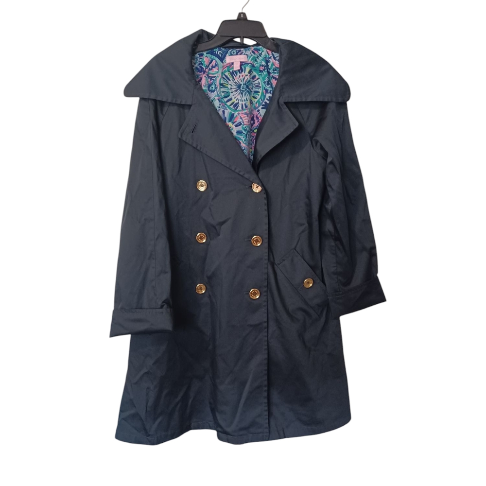 Elegant Black Double-Breasted Women's Coat